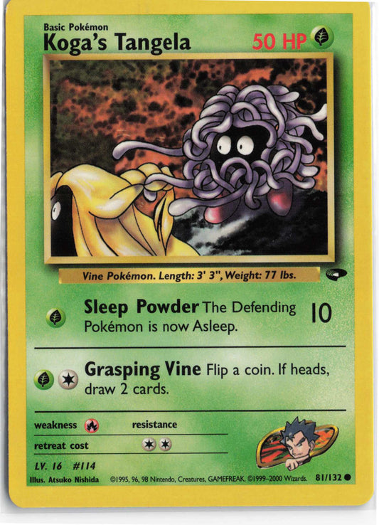 Koga's Tangela 081/132, HP Condition, Pokemon Gym Challenge