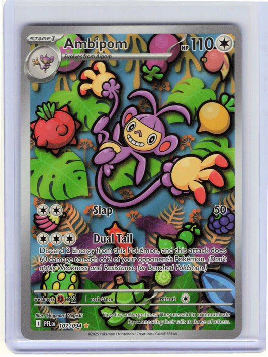 Ambipom #107/094 Holo Pokemon ME02: Phantasmal Flames