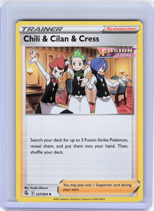 Chili & Cilan & Cress 227/264 Uncommon SWSH08: Fusion Strike NM