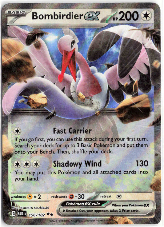Bombirdier ex #156/182 Pokemon SV04: Paradox Rift
