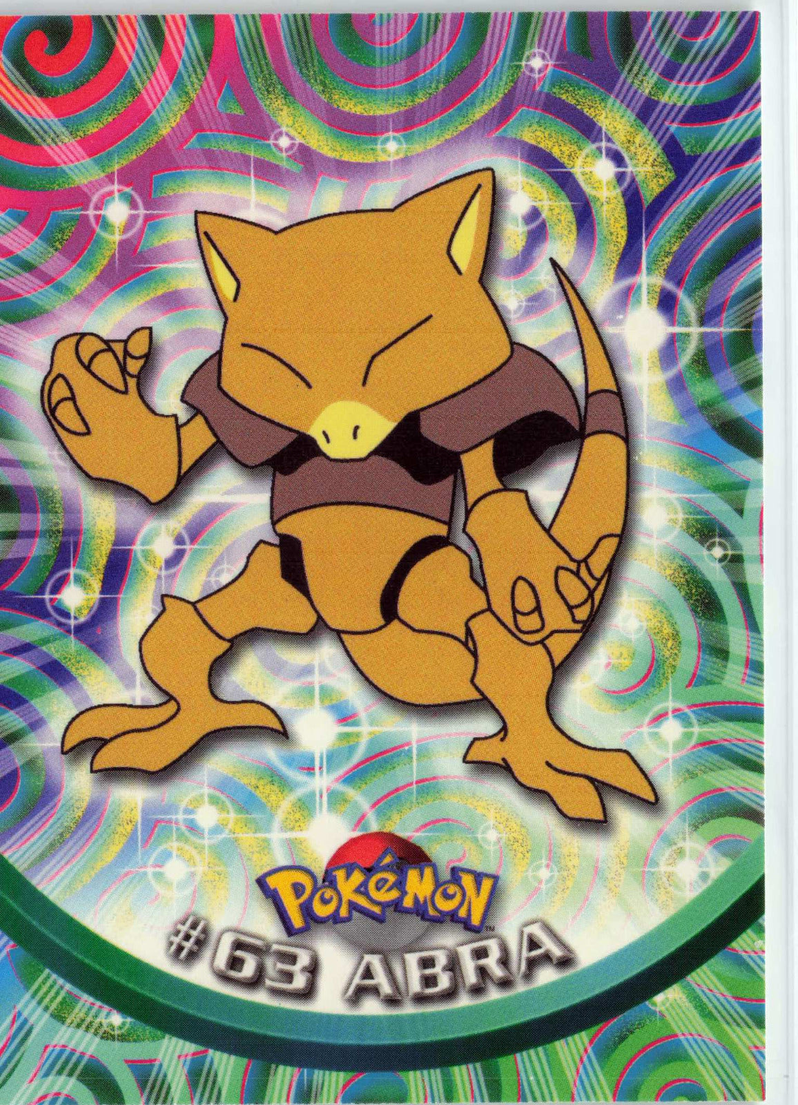 Abra 63 - Black Topps Logo HP Pokemon Topps TV Animation Edition Series 1