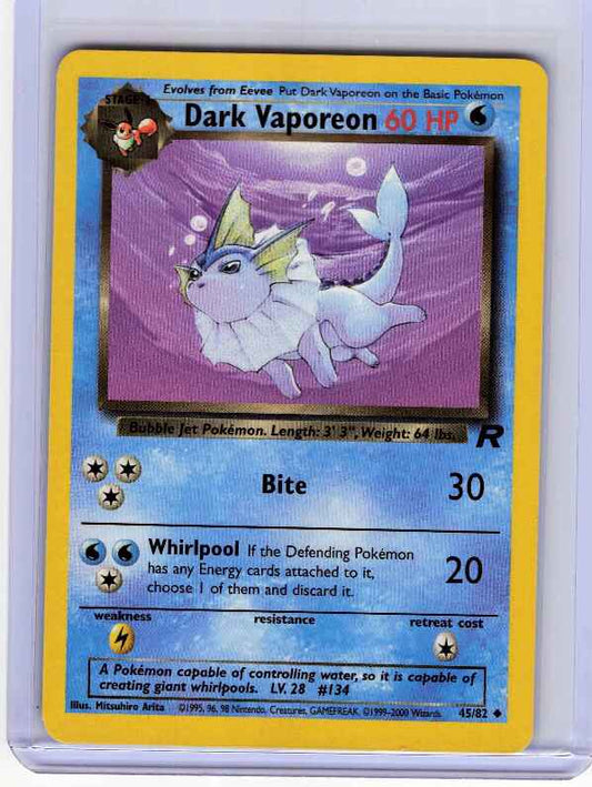 Dark Vaporeon #45 Pokemon Team Rocket