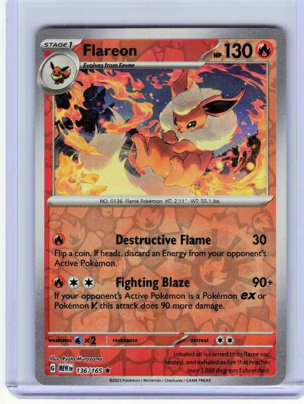 Flareon [Reverse Holo] #136 Pokemon Scarlet & Violet 151