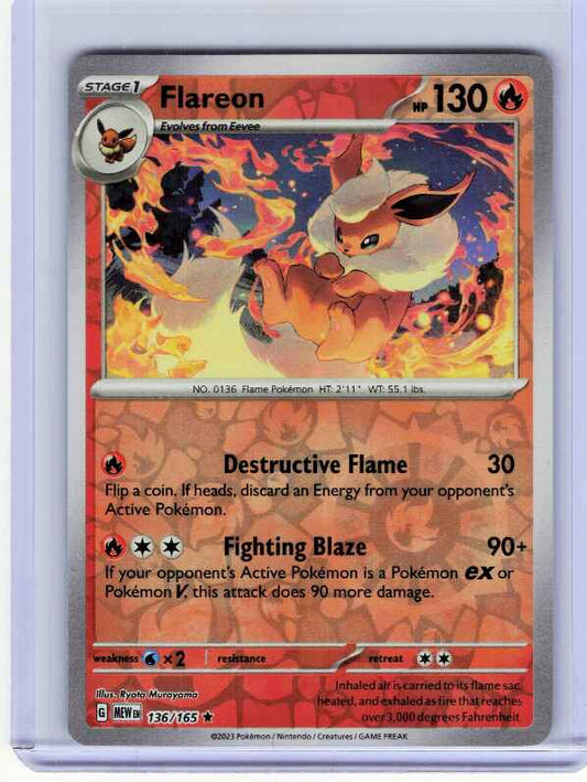 Flareon [Reverse Holo] #136 Pokemon Scarlet & Violet 151