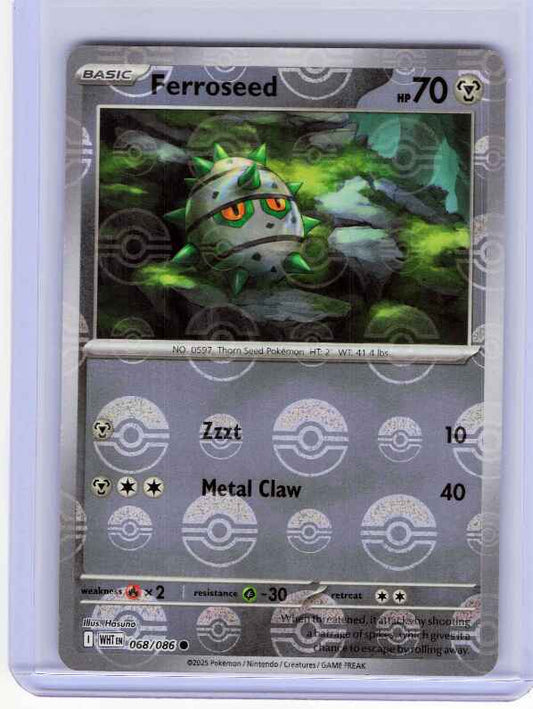 Ferroseed [Poke Ball] #68 Pokemon White Flare