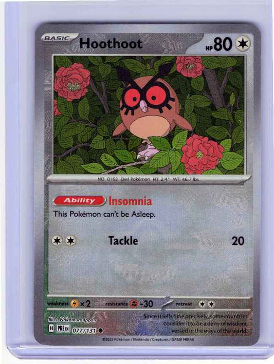 Hoothoot [Poke Ball] #77 Pokemon Prismatic Evolutions