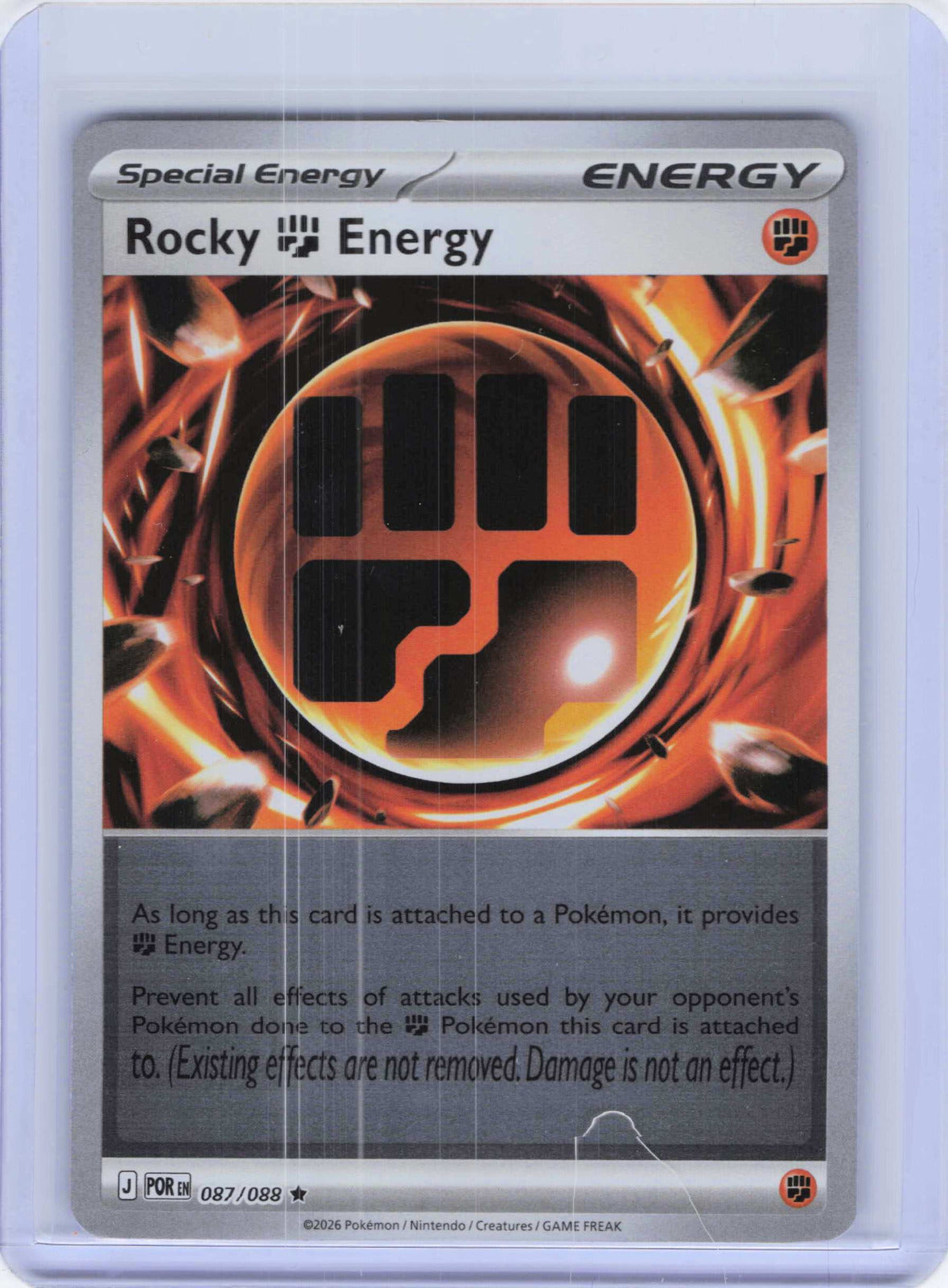 Rocky Fighting Energy #087/088 Reverse Holo Pokemon ME03: Perfect Order