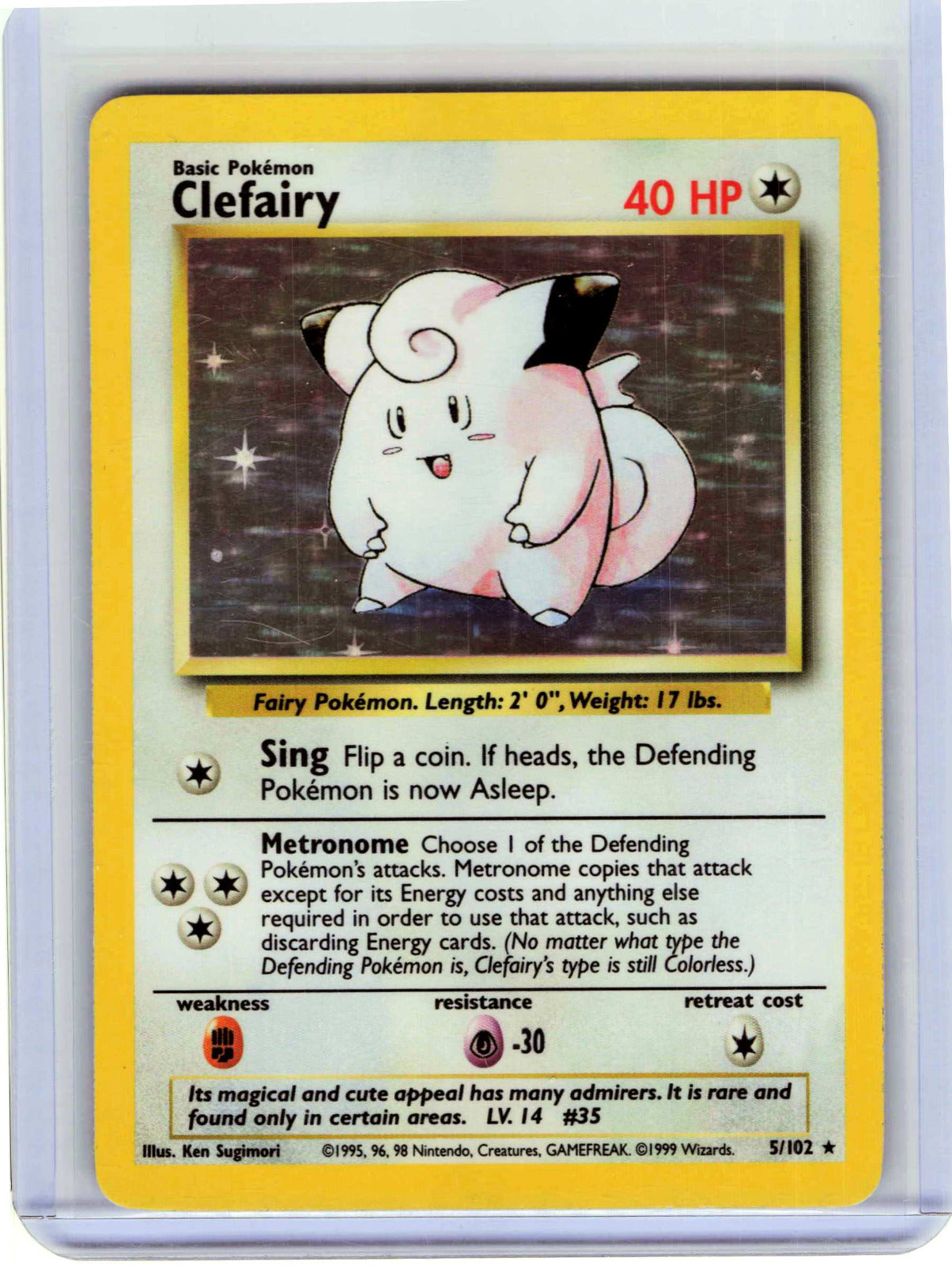 Clefairy #005/102 Holo Pokemon Base Set