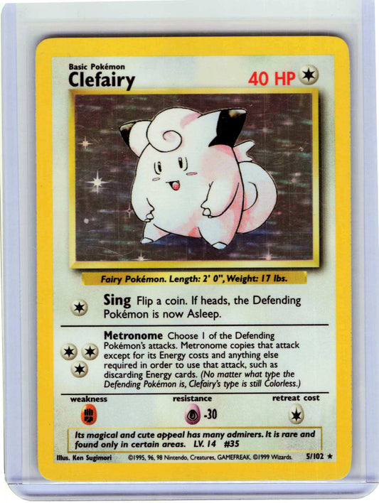 Clefairy #005/102 Holo Pokemon Base Set
