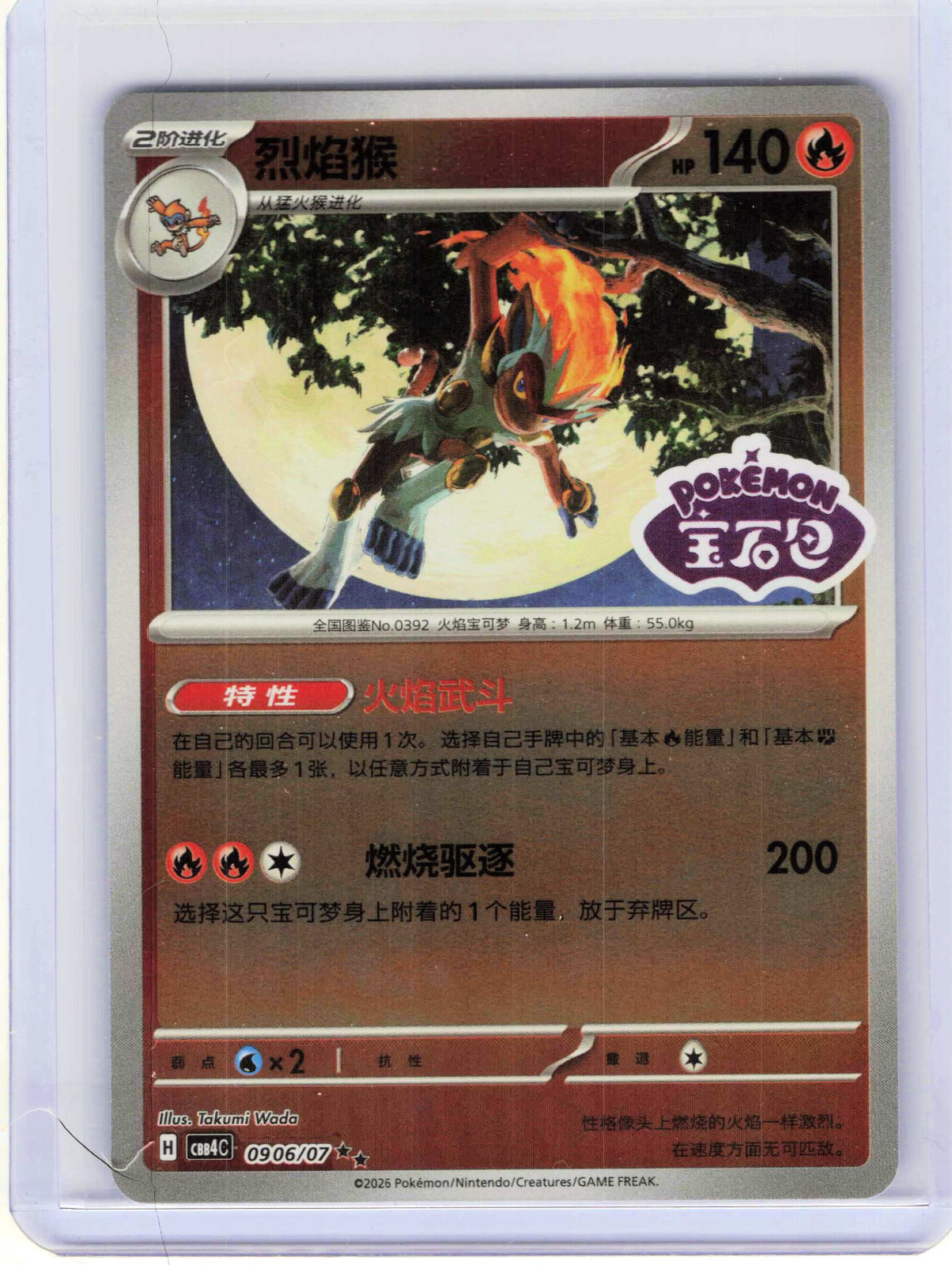 Infernape #09 06 Chinese Pokemon Gem Pack Vol 4