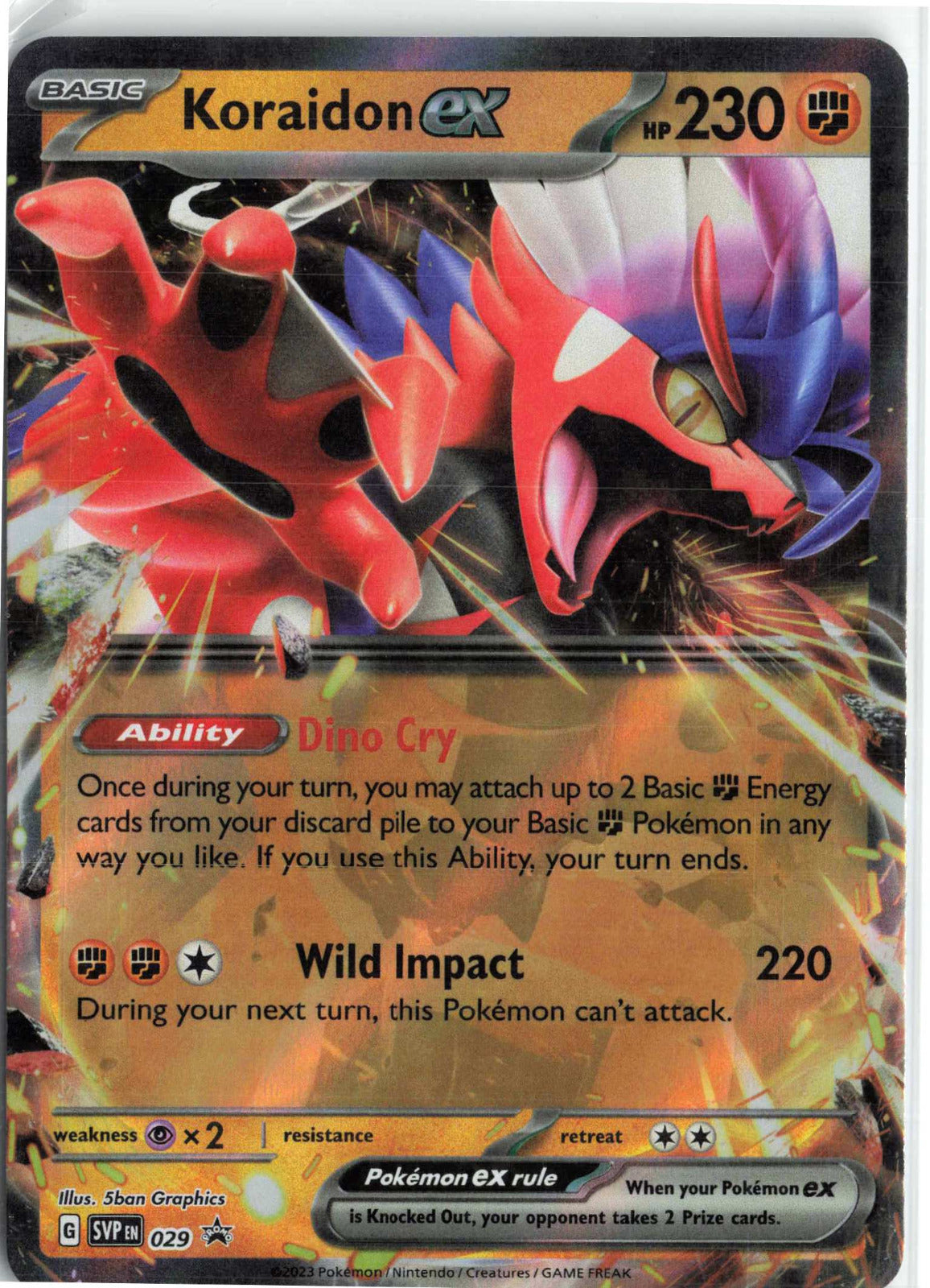 Koraidon ex #029 Holo Pokemon SV: Scarlet & Violet Promo Cards