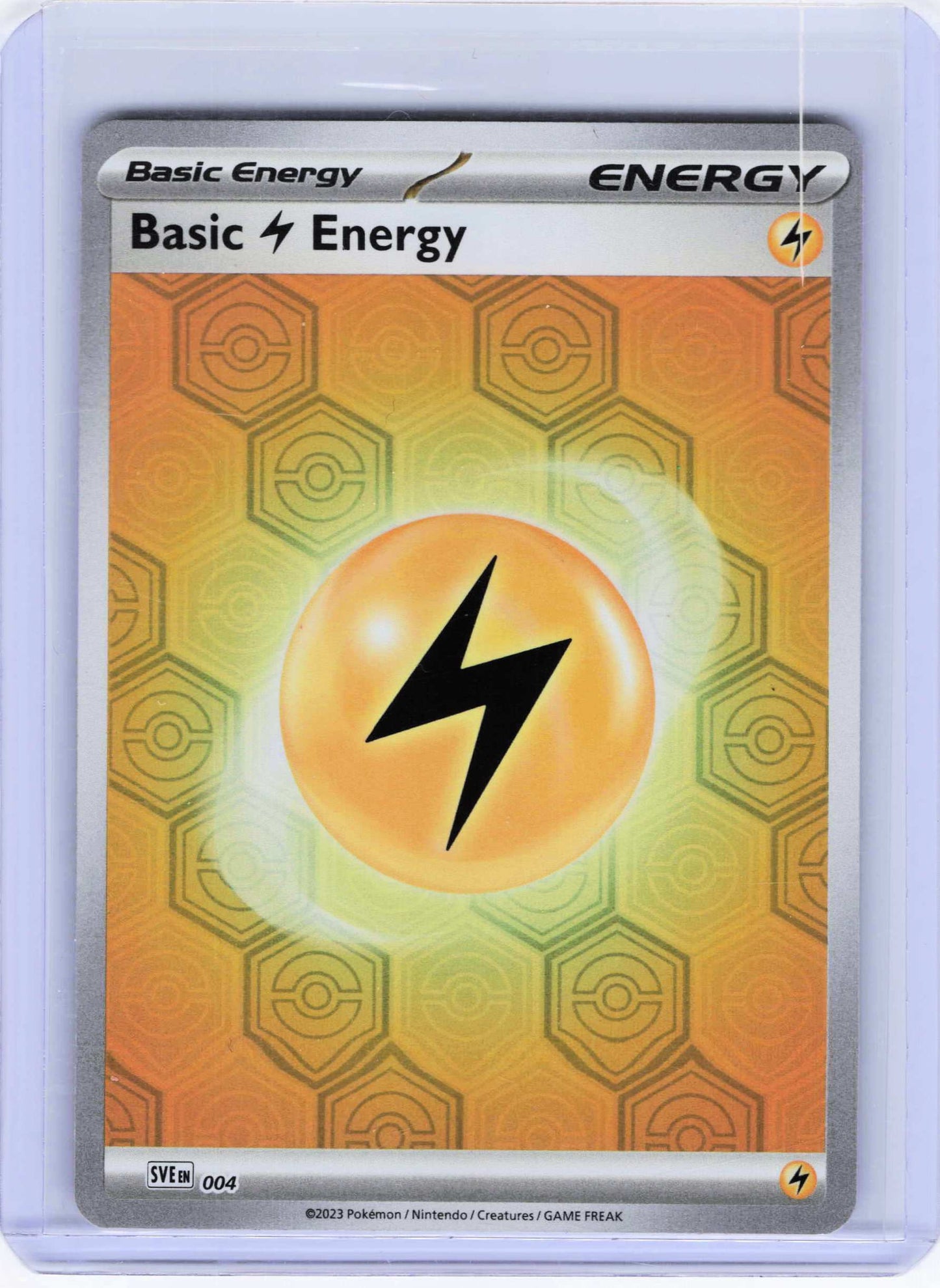Basic Lightning Energy - 004, Reverse Holo, NM Condition, Pokemon SVE: Scarlet & Violet Energies