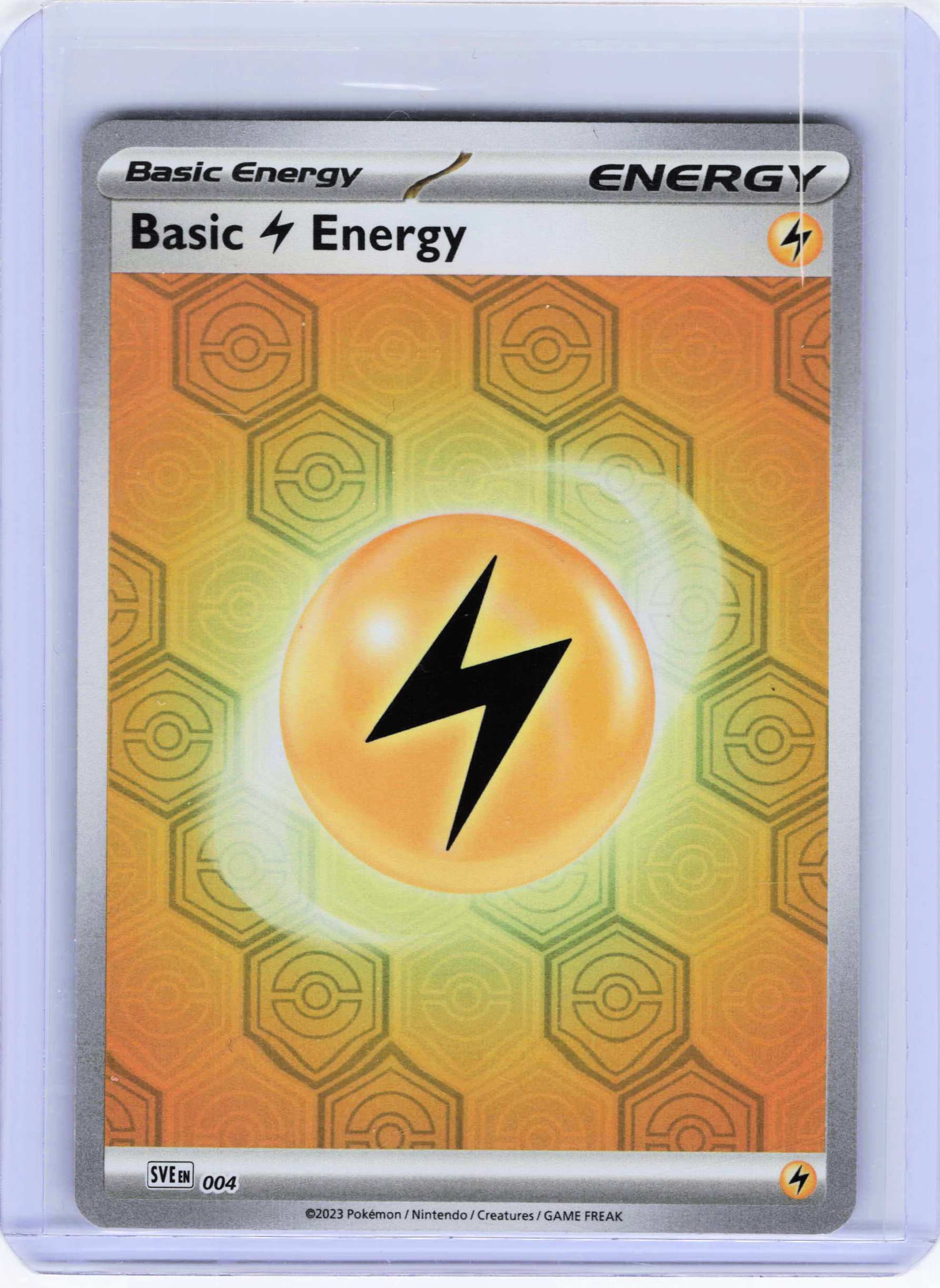 Basic Lightning Energy - 004, Reverse Holo, NM Condition, Pokemon SVE: Scarlet & Violet Energies