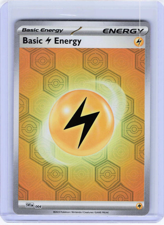 Basic Lightning Energy - 004, Reverse Holo, NM Condition, Pokemon SVE: Scarlet & Violet Energies