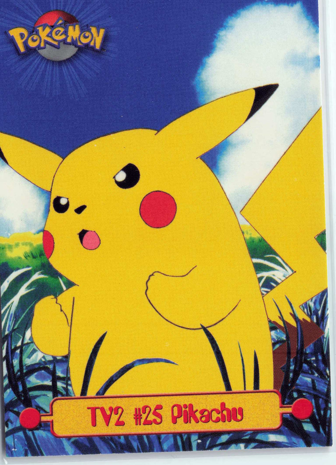 Pikachu #TV2 Black Topps Logo Pokemon Topps TV Animation Edition Series 1