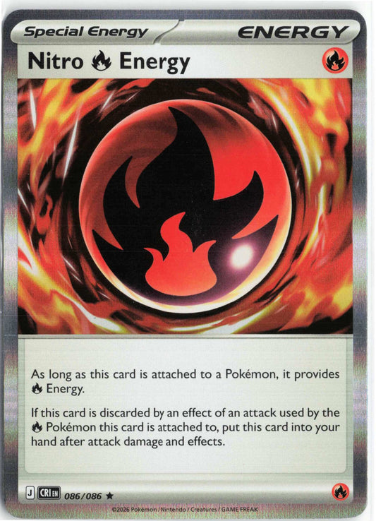 Nitro R Energy #086/086 Holo Pokemon ME04: Chaos Rising
