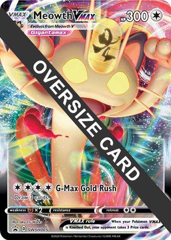 Meowth VMAX #SWSH005 Holo Pokemon  Sword & Shield Jumbo Cards