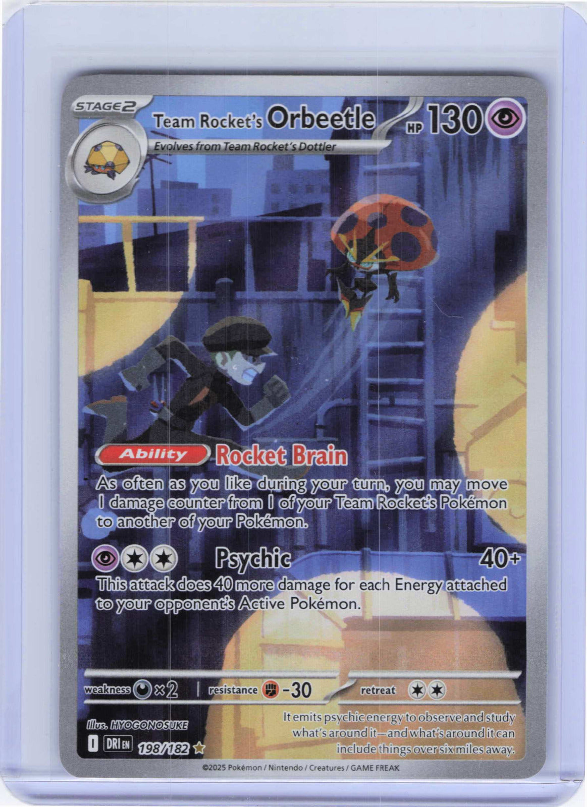 Team Rocket's Orbeetle #198/182 Holo Pokemon SV10: Destined Rivals