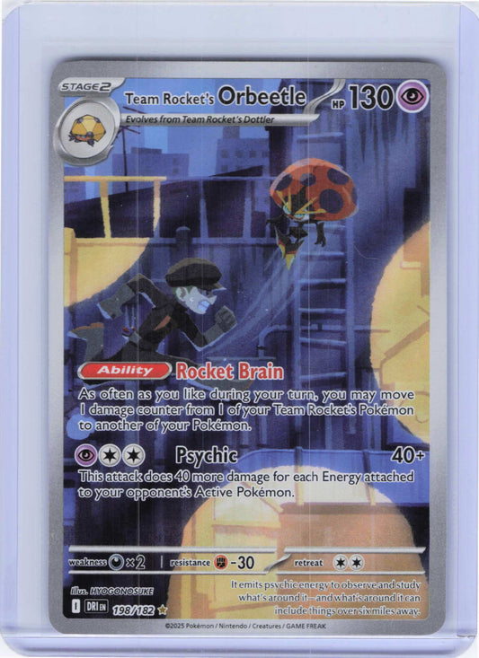 Team Rocket's Orbeetle #198/182 Holo Pokemon SV10: Destined Rivals