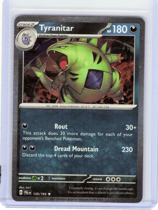 Tyranitar Cosmo Holo #135/193 Holo Pokemon Paldea Evolved