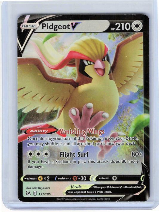 Pidgeot V #137/196 Pokemon SWSH11: Lost Origin