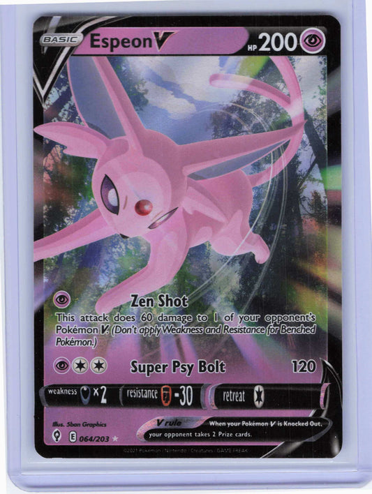 Espeon V #064/203 Pokemon SWSH07: Evolving Skies