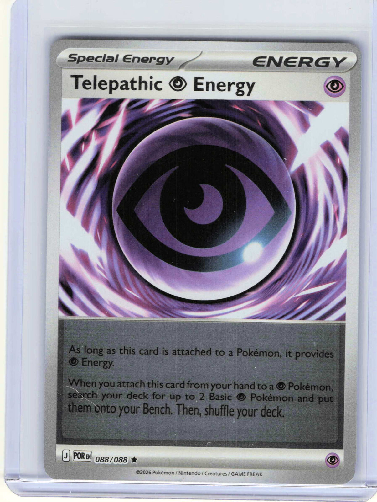 Telepathic Psychic Energy #088/088 Reverse Holo Pokemon ME03: Perfect Order