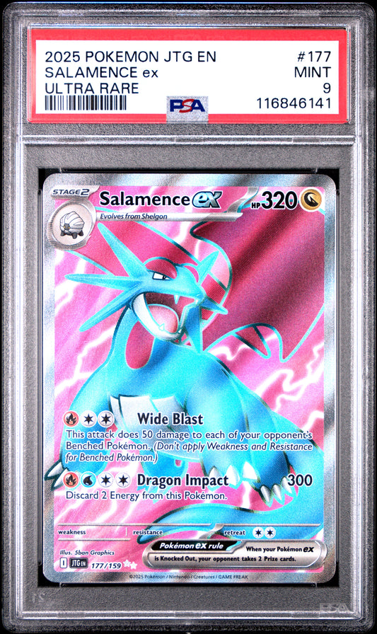 Salamence Ex #177 Pokemon Journey Together Graded PSA 9