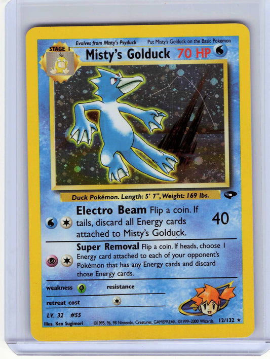 Misty's Golduck #012/132 Holo LP Pokemon Gym Challenge