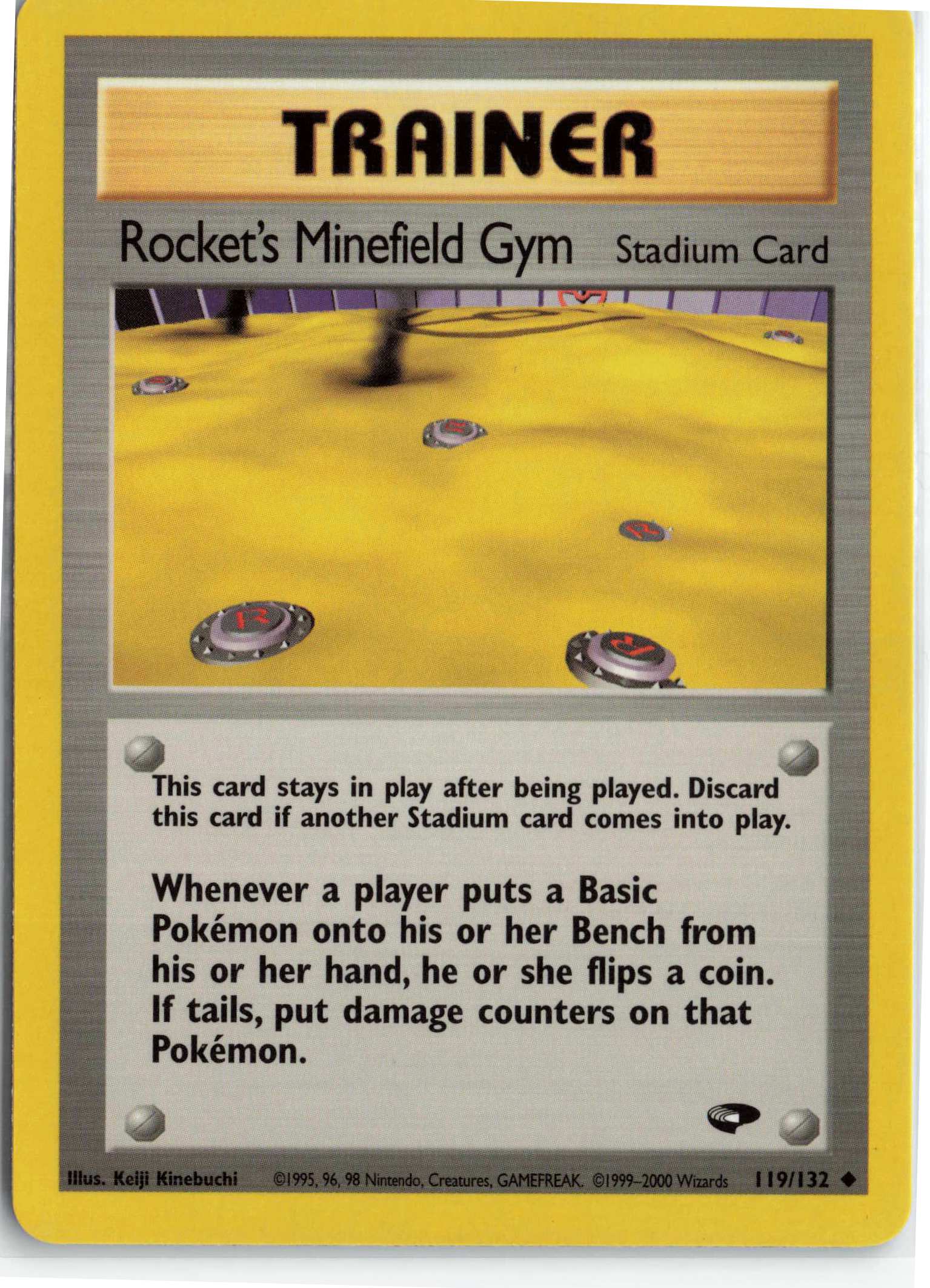 Rocket's Minefield Gym 119/132, HP Condition, Pokemon Gym Challenge