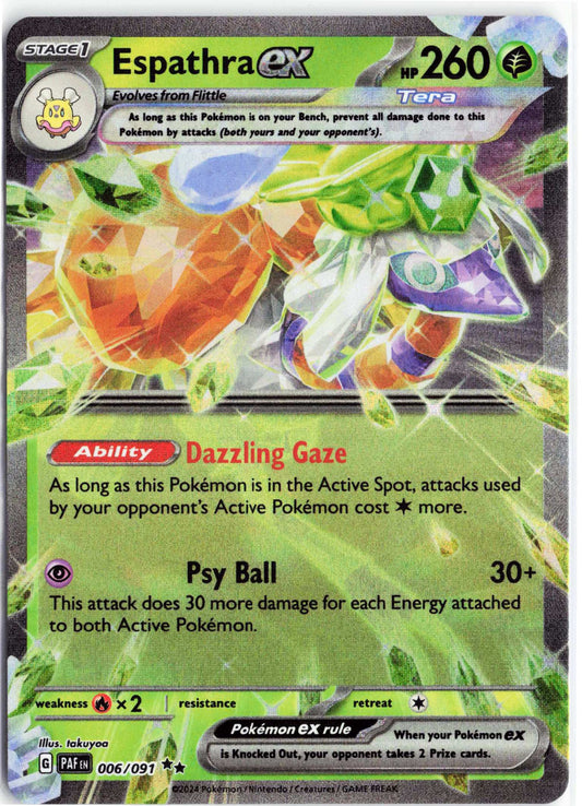 Espathra ex #006/091 Pokemon SV: Paldean Fates