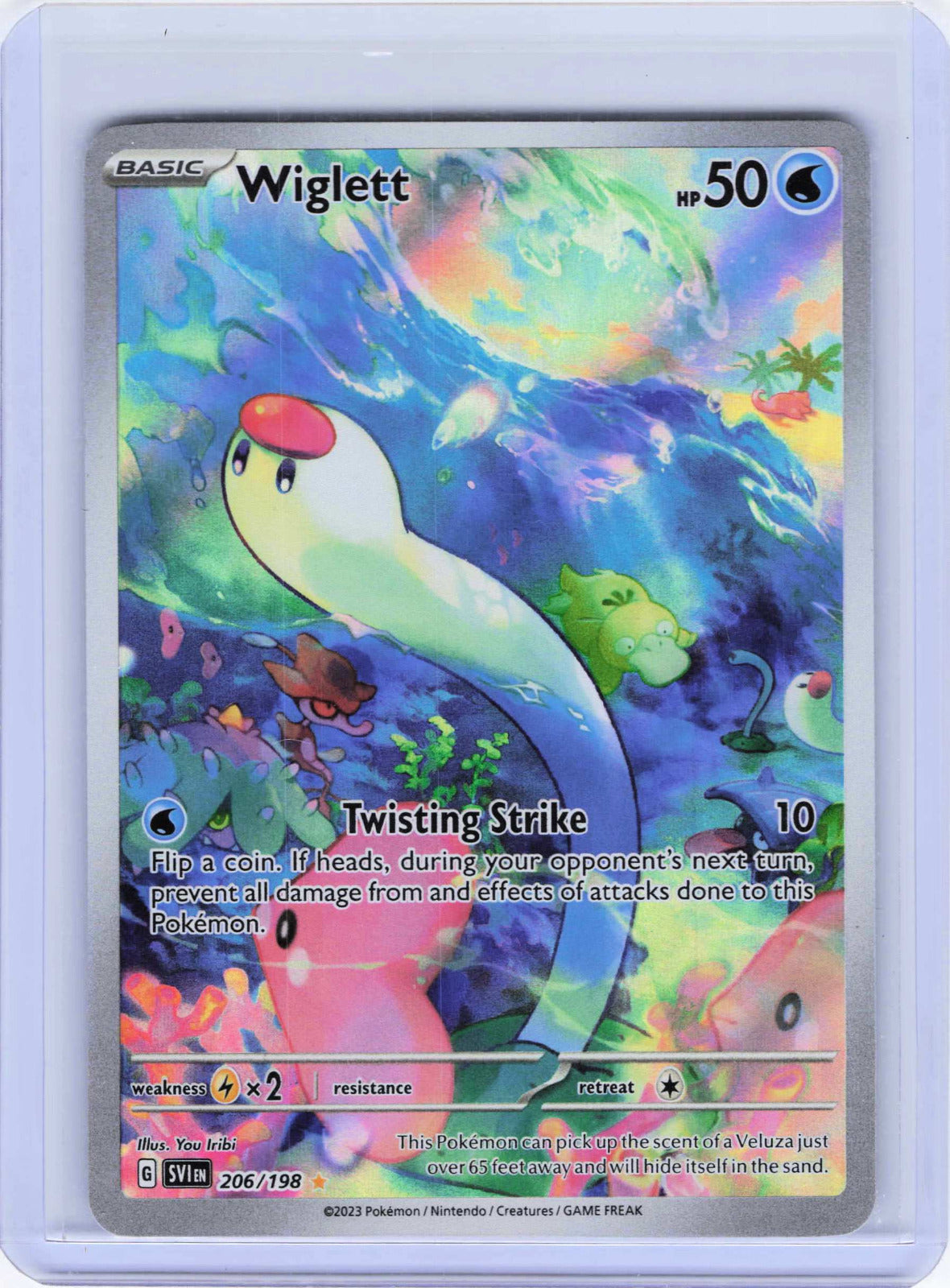Wiglett #206/198 Holo Pokemon SV01: Scarlet & Violet Base Set