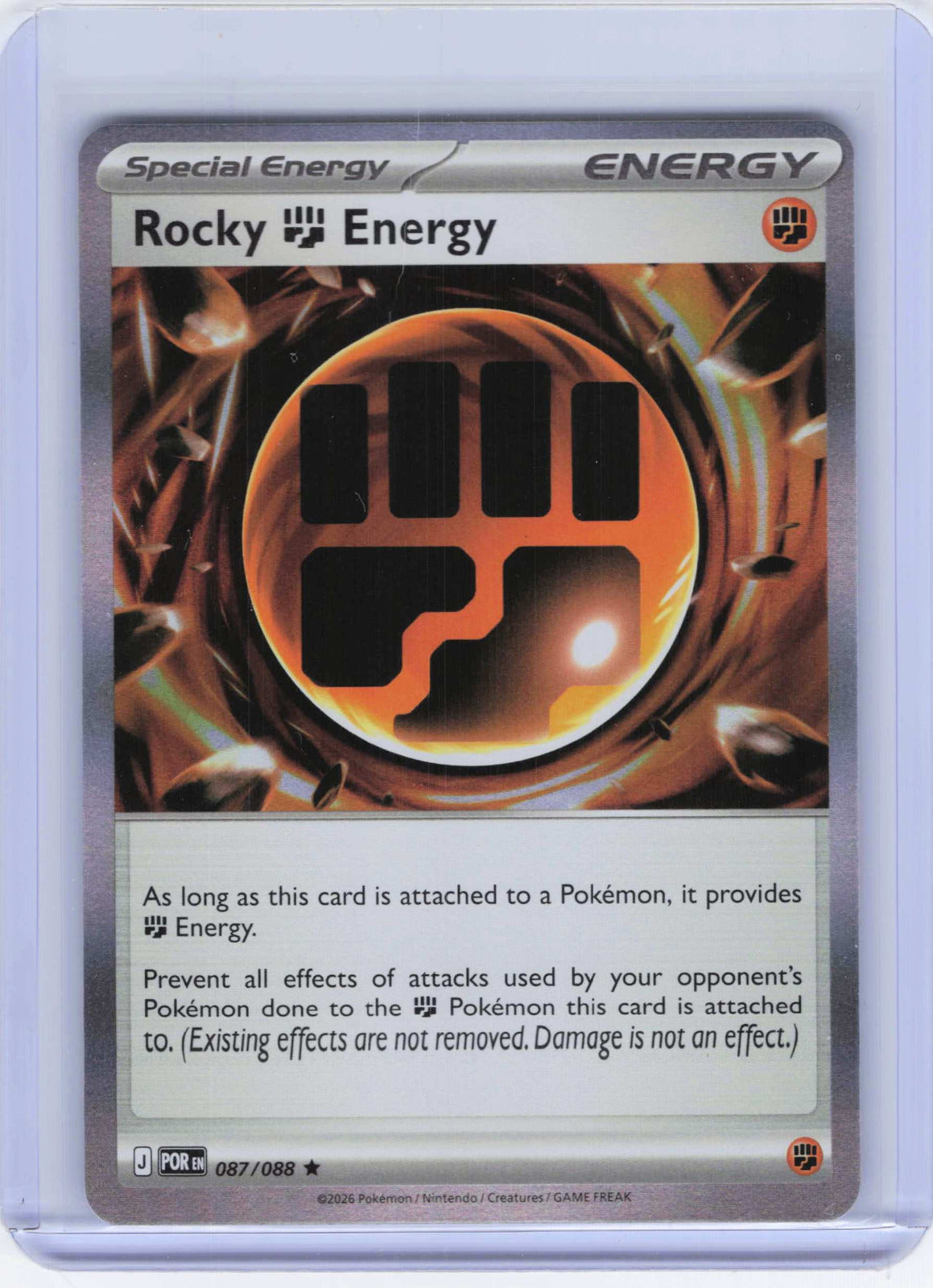 Rocky Fighting Energy #087/088 Holo Pokemon ME03: Perfect Order