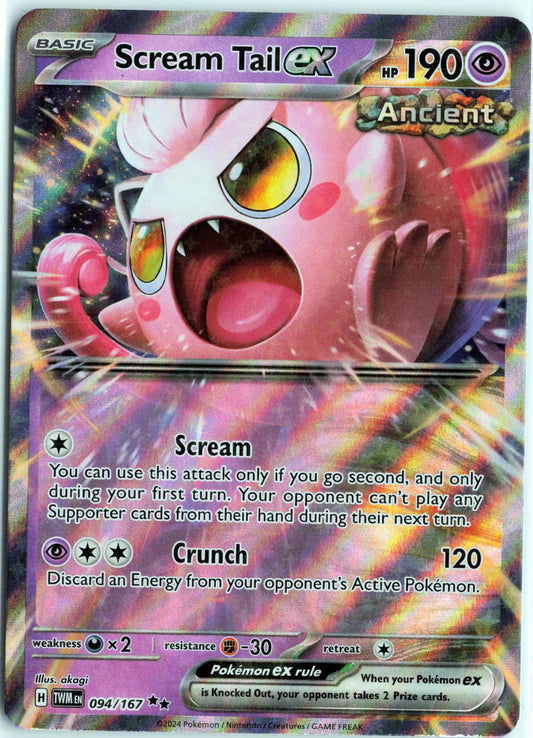 Scream Tail ex #094/167 Pokemon SV06: Twilight Masquerade