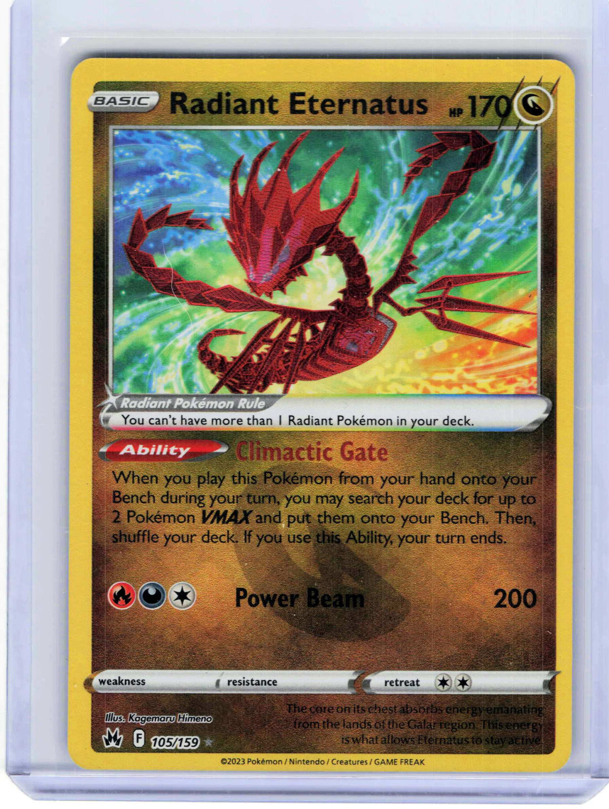Radiant Eternatus #105/159 Pokemon SWSH: Crown Zenith