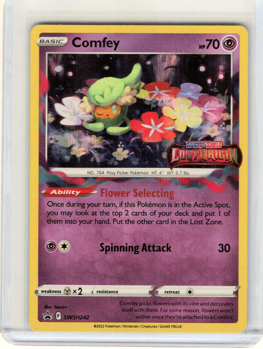 Comfey Prerelease Lost Origin Stamped #SWSH242 Holo Pokemon SWSH: Sword & Shield Promo Cards