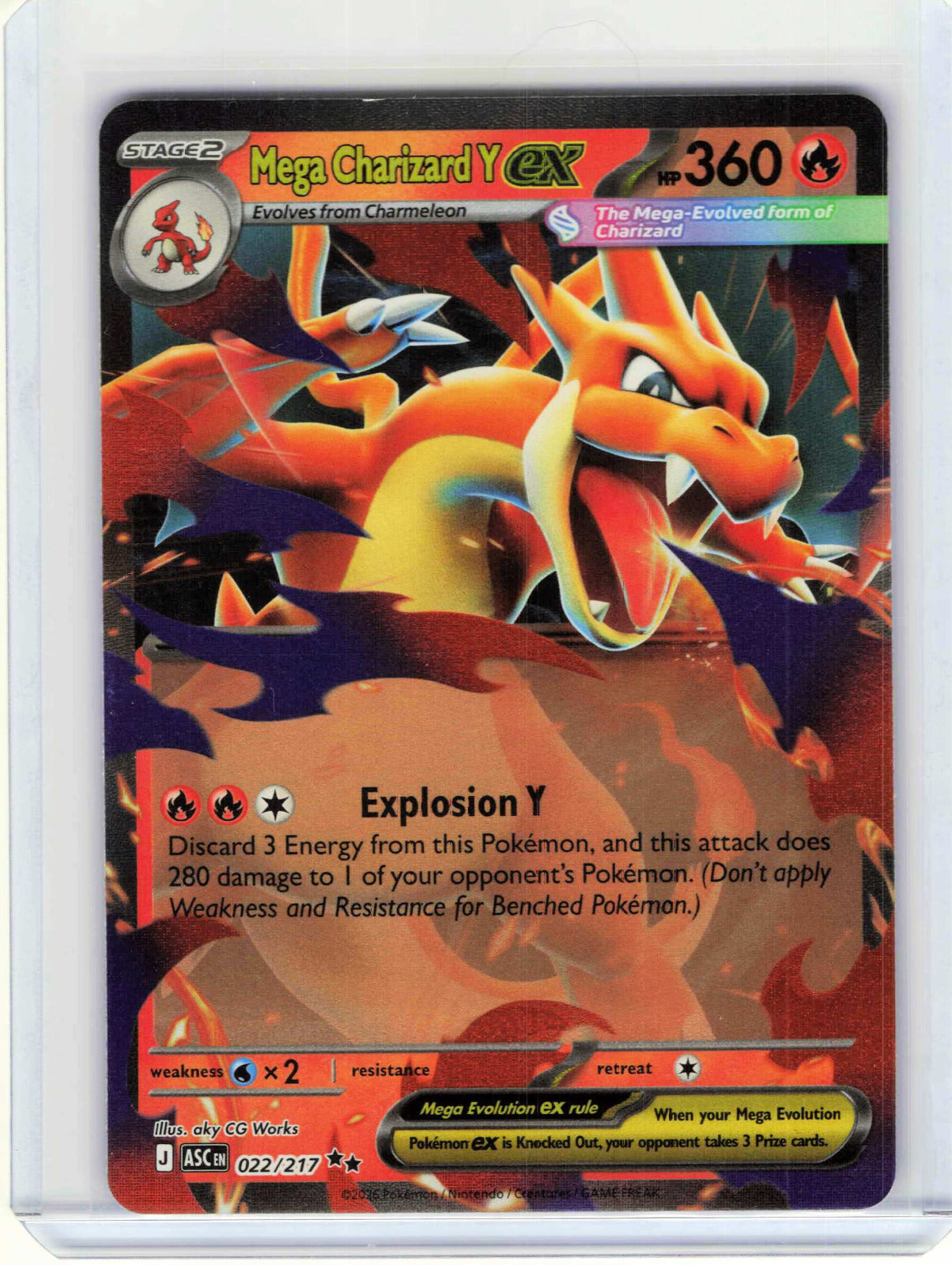 Mega Charizard Y ex #022/217 Pokemon ME: Ascended Heroes