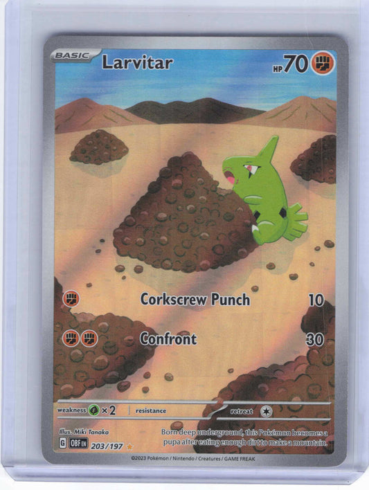 Larvitar #203/197 Full Art SV03: Obsidian Flames