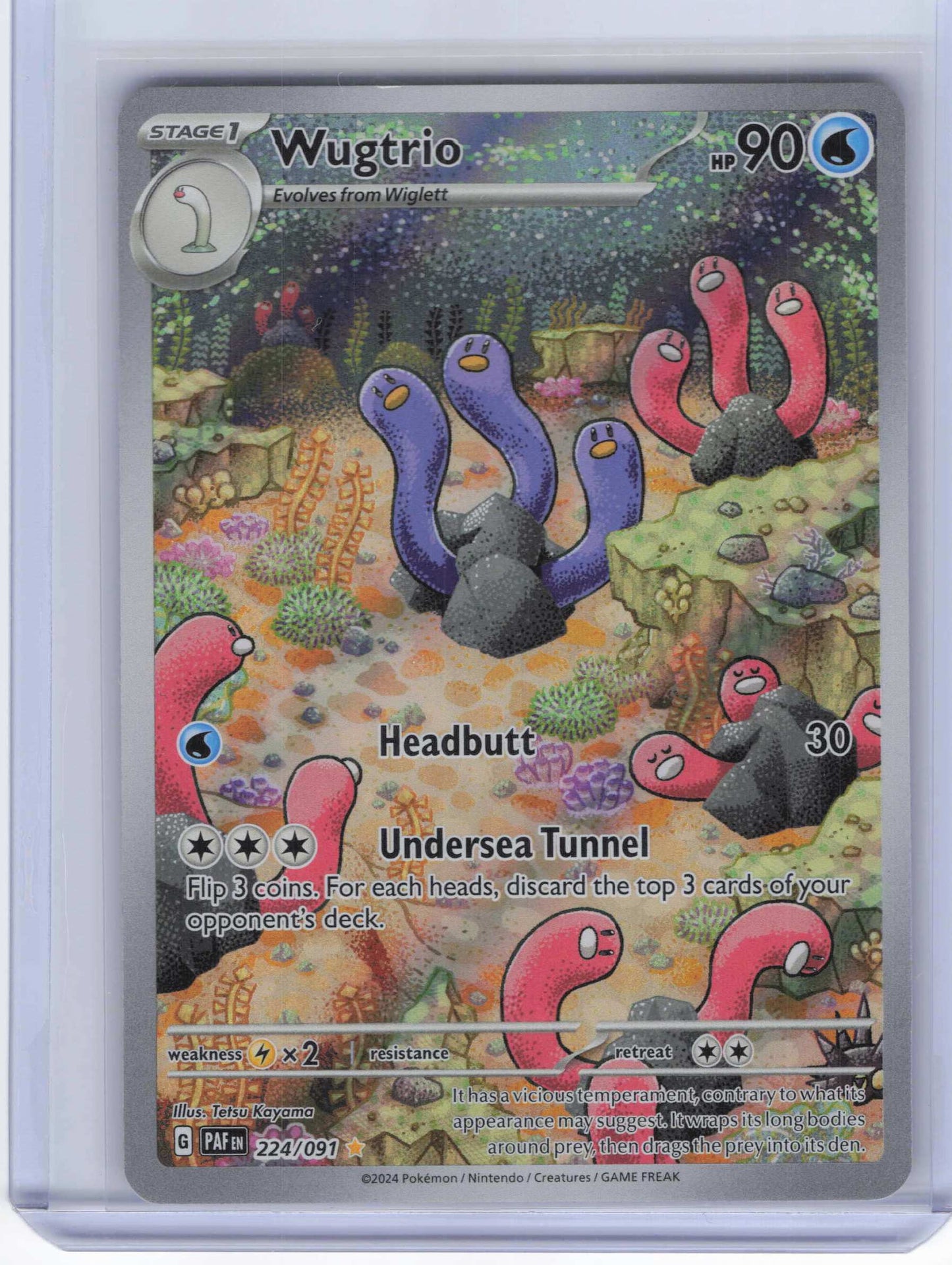 Wugtrio #224/091 Full Art SV: Paldean Fates