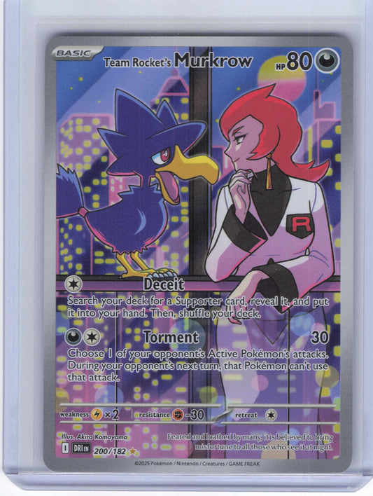 Team Rocket's Murkrow #200/182 Full Art SV10: Destined Rivals
