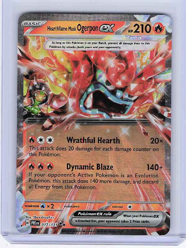 Hearthflame Mask Ogerpon ex #017/131 SV: Prismatic Evolutions