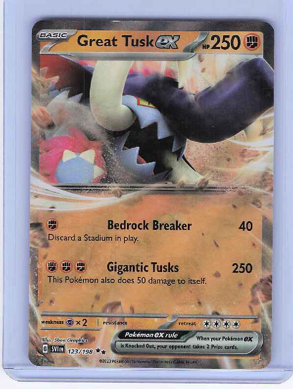 Great Tusk ex #123/198 SV01: Scarlet & Violet Base Set