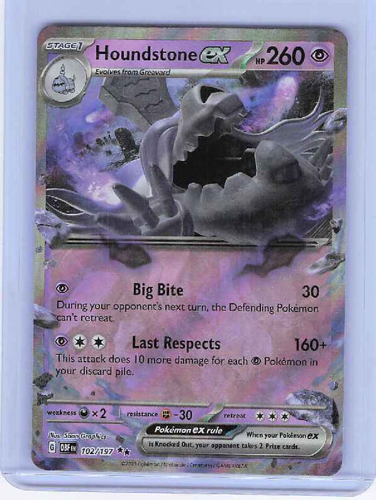 Houndstone ex #102/197 SV03: Obsidian Flames