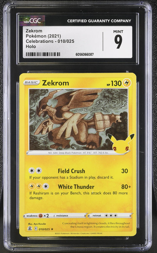 Zekrom #010/025 CGC 9 Mint Holo 2021: Celebrations
