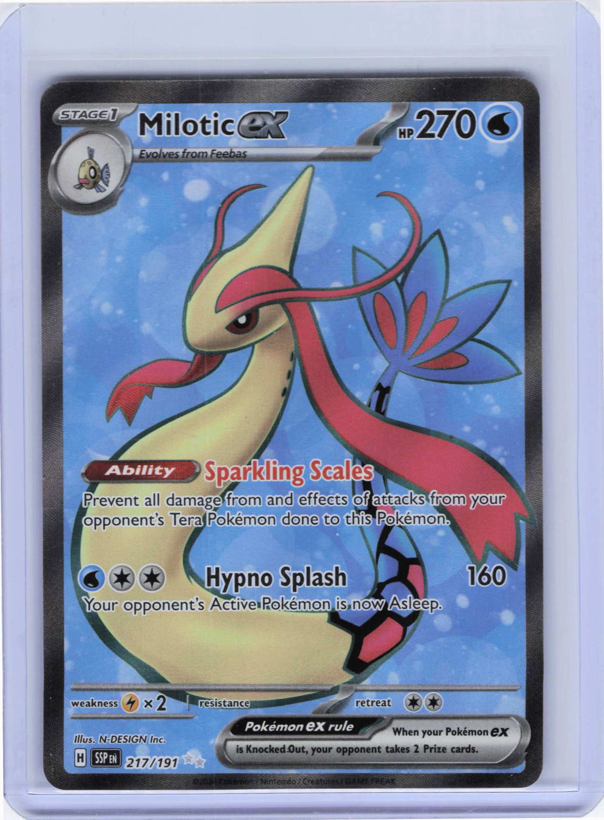 Milotic ex #217/191 Holo Pokemon SV08: Surging Sparks