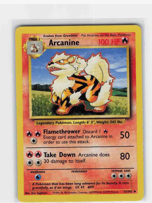 Arcanine #023/102: Base Set
