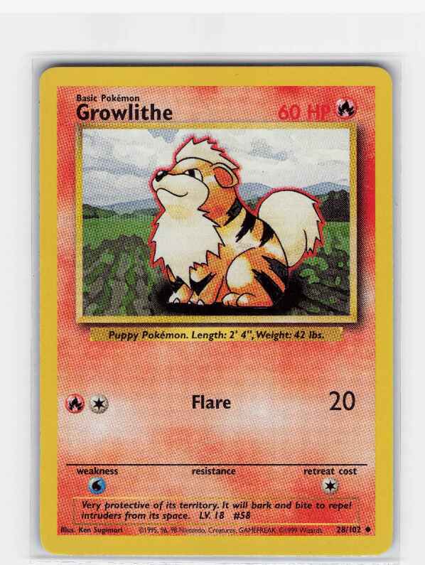 Growlithe #028/102: Base Set
