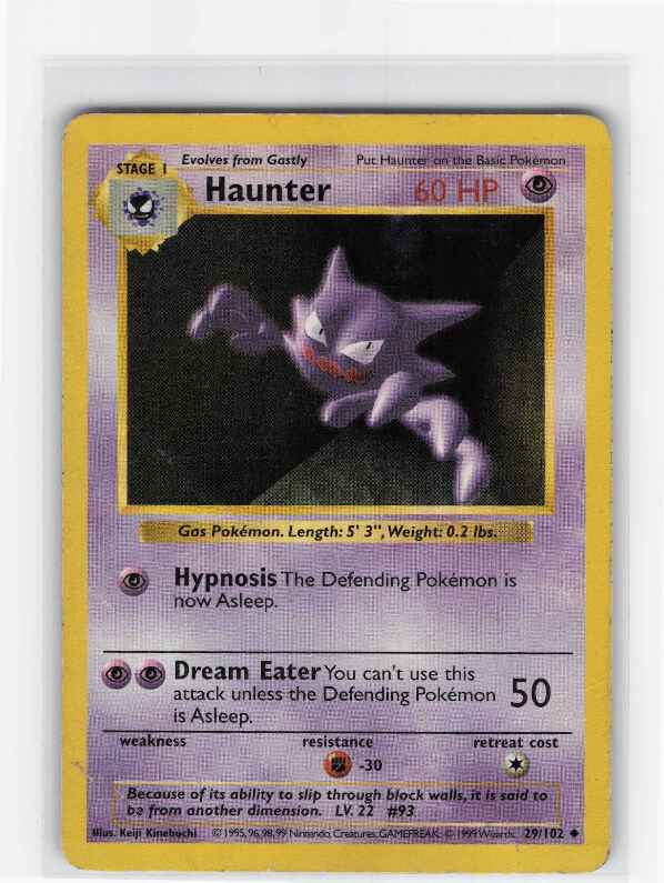 Haunter [Shadowless] #029/102: Base Set