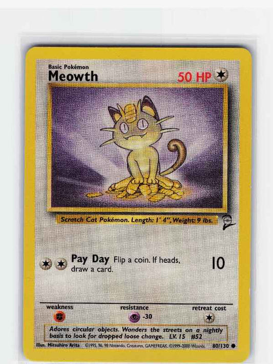 Meowth #080/130: Base Set 2