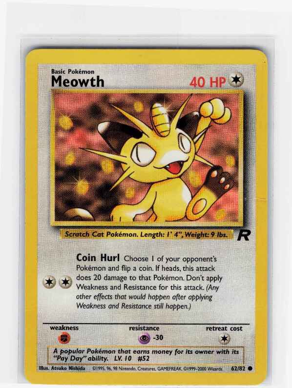 Meowth #62/82: Team Rocket